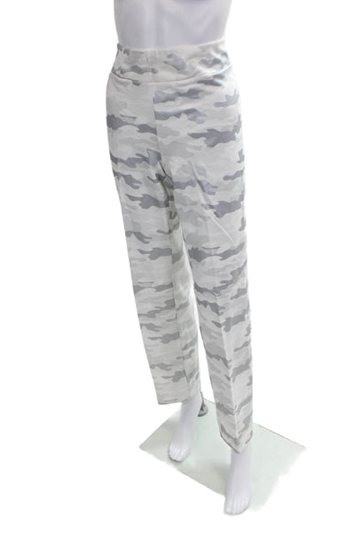 Interplay Superstar Womens Straight Leg Pants Camo White Pull On Size 14