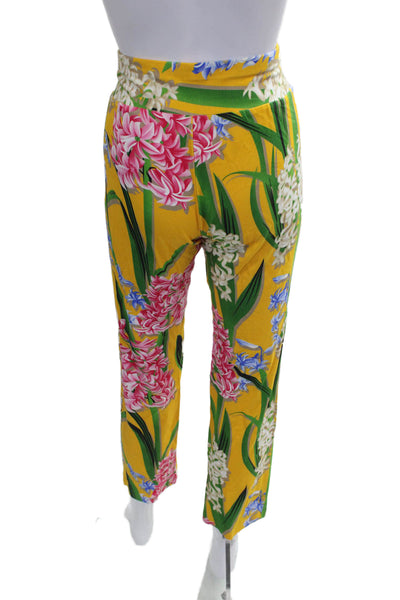Interplay Superstar Womens Cropped Floral Pants Multicolor Size 8
