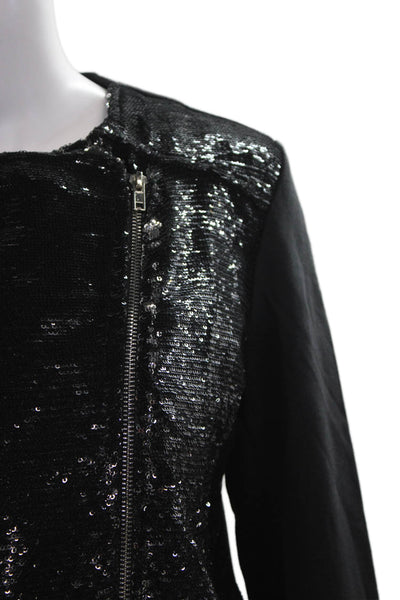 Interplay Superstar Women Basic Jacket Black Long Sleeve Zip Size M