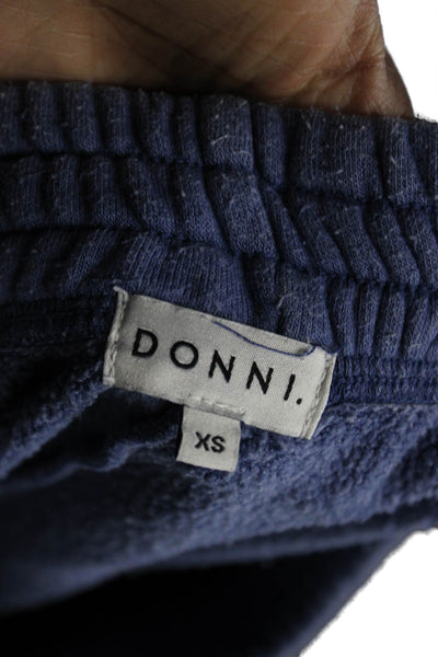 Donni Women Sweatpants Blue Cotton Blend Pull On Size XS