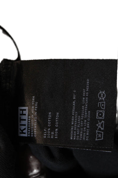Kith Unisex Adults T-Shirt Black Cotton Graphic Crew Neck Short Sleeve Size XS