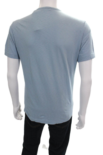 Theory Mens T-Shirt Blue Pima Cotton Crew Neck Short Sleeve Solid Size XS