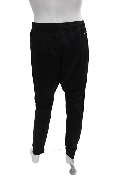 Adidas Mens Jogger Pants Black Polyester Drawstring Size M