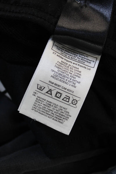 Adidas Mens Jogger Pants Black Polyester Drawstring Size M