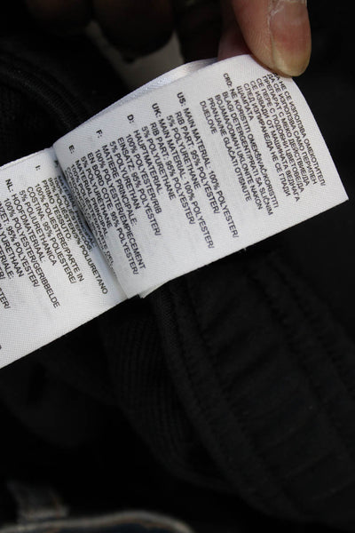 Adidas Mens Jogger Pants Black Polyester Drawstring Size M