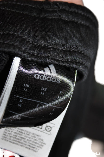 Adidas Mens Jogger Pants Black Polyester Drawstring Size M