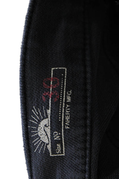 Faherty Mens Tapered Black Cotton Blend Jeans Size 30