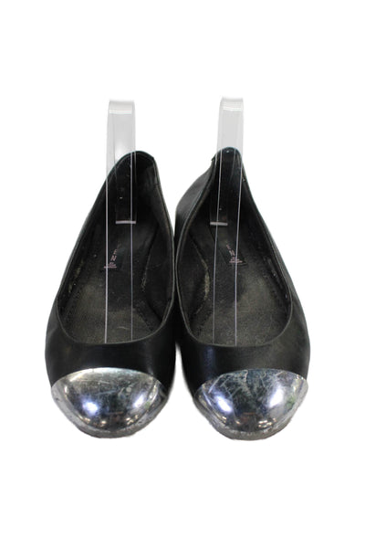 STEVEN BY STEVE MADDEN Womens Slip On Cap Toe Ballet Flats Black Size 8.5
