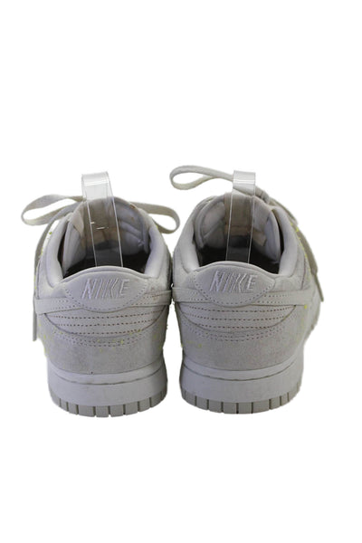 Nike Womens Lace Up Perforated Low Air Force 1 Sneakers White Suede Size 8.5