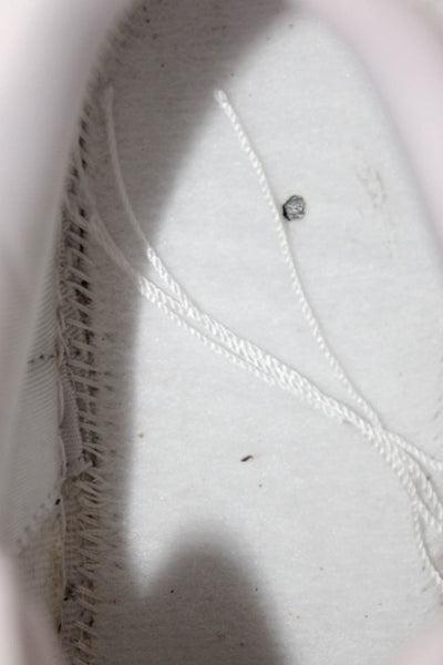 Nike Womens Lace Up Perforated Low Air Force 1 Sneakers White Suede Size 8.5