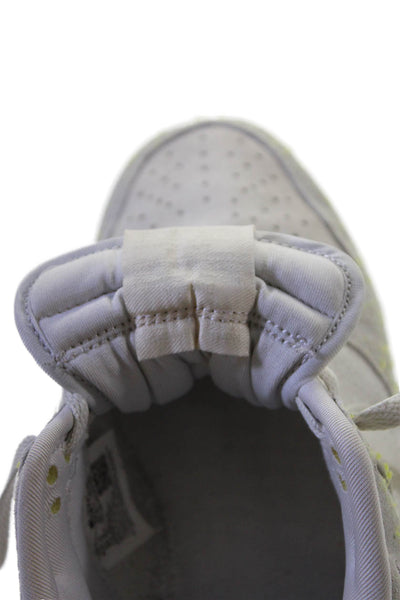 Nike Womens Lace Up Perforated Low Air Force 1 Sneakers White Suede Size 8.5