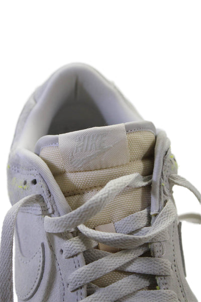 Nike Womens Lace Up Perforated Low Air Force 1 Sneakers White Suede Size 8.5