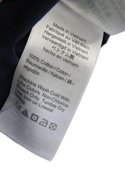 J Crew Mens Boxer Shorts Blue Cotton Solid Size L