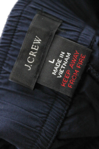 J Crew Mens Boxer Shorts Blue Cotton Solid Size L