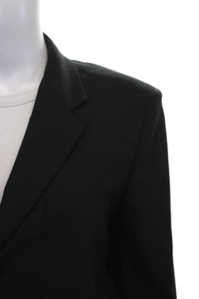 Zara Mens Black Viscose Blazer Long Sleeve Button Size M