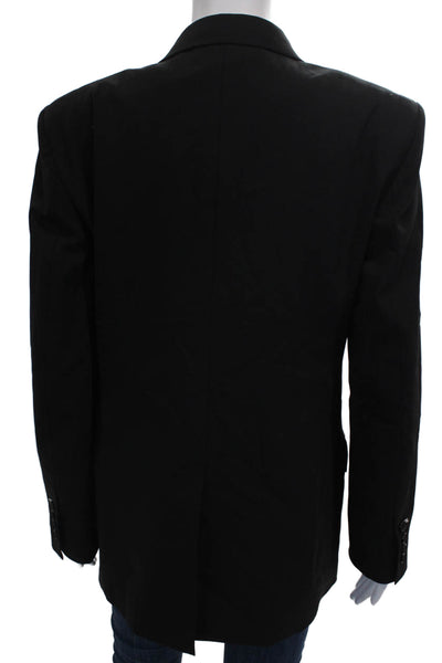 Zara Mens Black Viscose Blazer Long Sleeve Button Size M