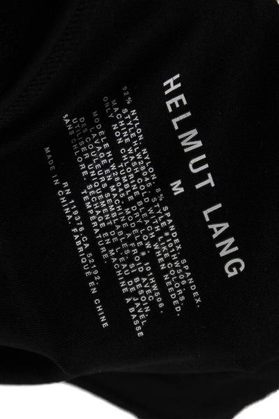 Helmut Lang Women Black Nylon Basic Sleeveless Scoop Neck Tank Size M