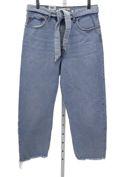 Levi's Womens High Rise Cropped Jeans Blue Cotton Inseam 27 Size 31