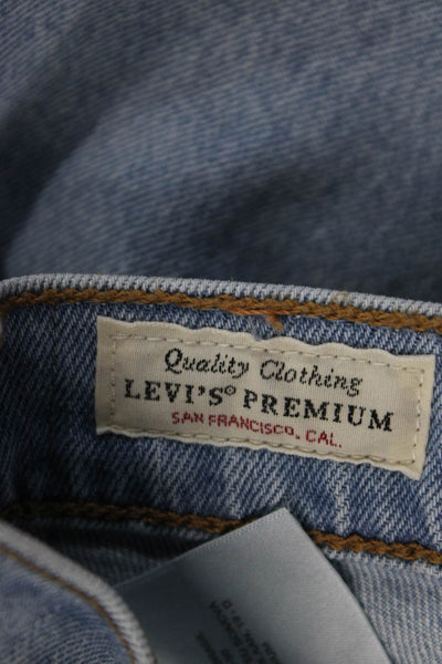 Levi's Womens High Rise Cropped Jeans Blue Cotton Inseam 27 Size 31