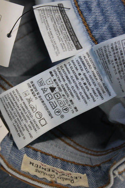 Levi's Womens High Rise Cropped Jeans Blue Cotton Inseam 27 Size 31