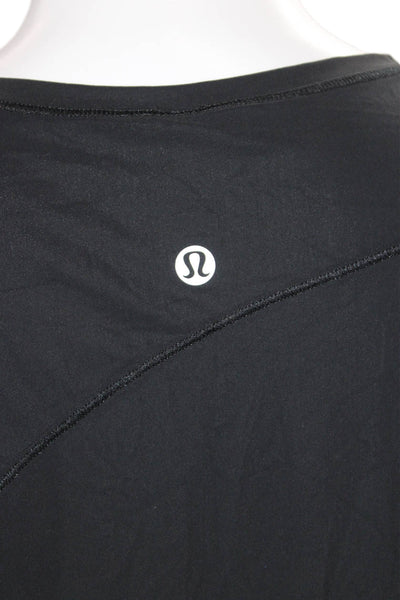 Lululemon Women Black Long Sleeve Crew Neck Basic T-Shirt Nylon Size M