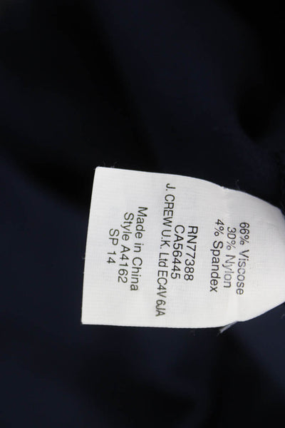 J Crew Women Sheath Dress Gray Colorblock Viscose Sleeveless Zip Mid-Calf Size 8