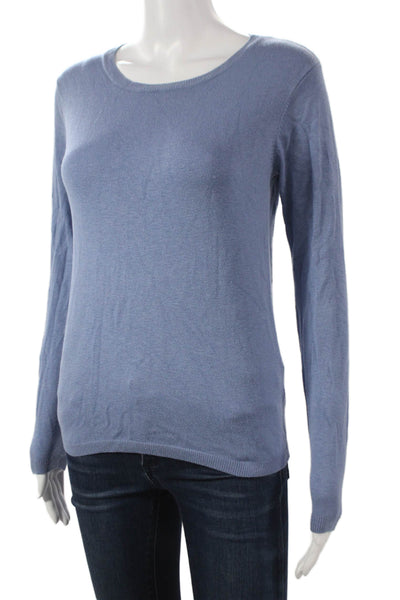 philosophy Womens Pullover Sweater Blue Crew Neck Long Sleeve Size S