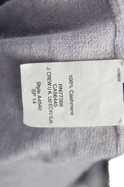 J Crew Womens Cashmere Striped Crewneck Pullover Sweater Gray Longsleeve Size S