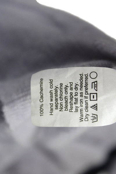 J Crew Womens Cashmere Striped Crewneck Pullover Sweater Gray Longsleeve Size S
