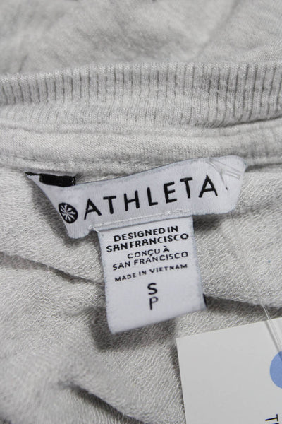 Athleta Womens Gray Modal Pullover Sweatshirt Crew Neck Long Sleeve Size S