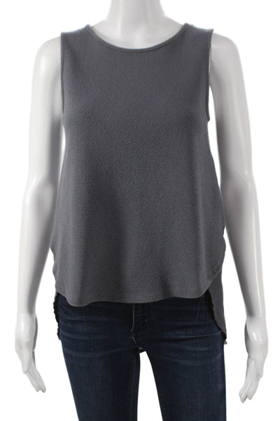 Deletta Anthropologie Womens Basic Sleeveless Gray Cotton Tank Size XS