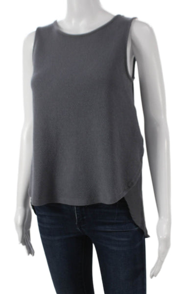 Deletta Anthropologie Womens Basic Sleeveless Gray Cotton Tank Size XS