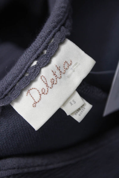Deletta Anthropologie Womens Basic Sleeveless Gray Cotton Tank Size XS
