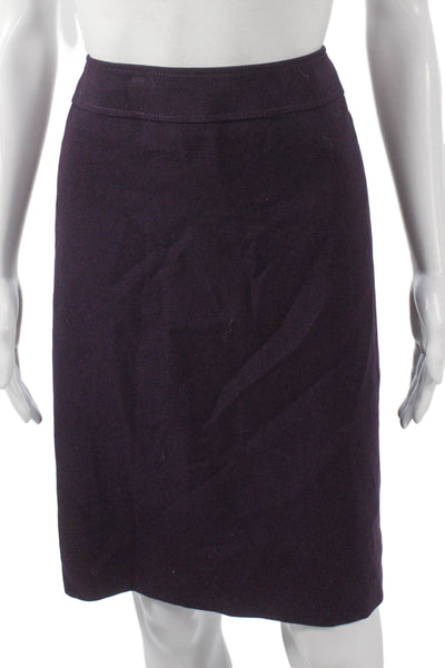 Tahari Womens Straight Pencil Skirt Purple Polyester Zip Size 10