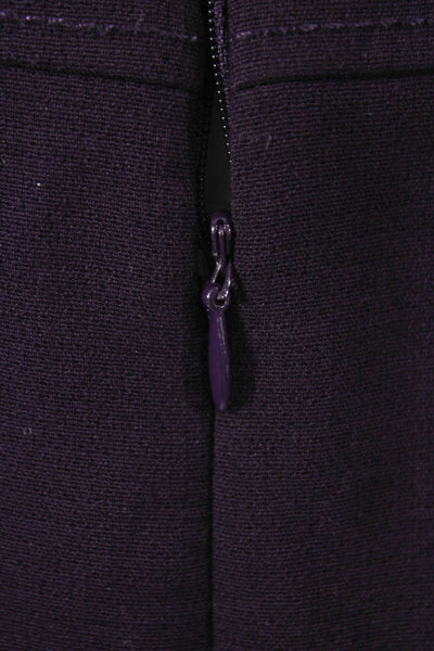 Tahari Womens Straight Pencil Skirt Purple Polyester Zip Size 10