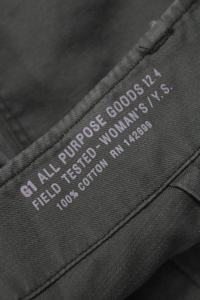 G1 All Purpose Goods Women Utility Green Cotton Shorts Size 4