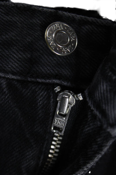 Zara Mens Straight Black Cotton Jeans Size 12