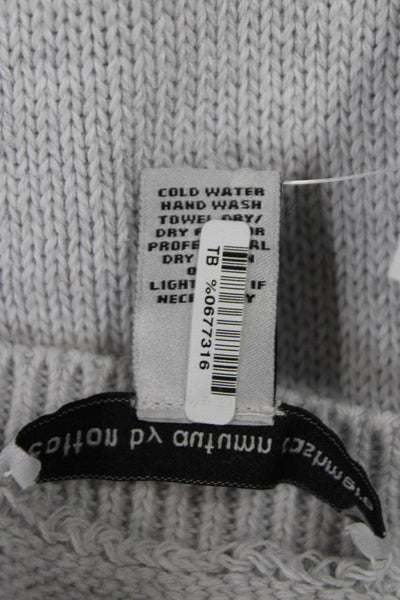 Cotton By Autumn Cashmere Womens Pullover Gray Crewneck Longsleeve Size XS