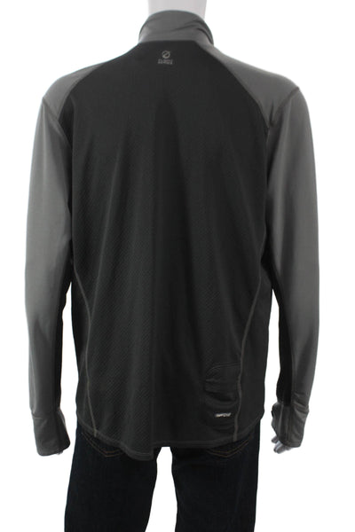 The North Face Mens Pullover Hoodie Gray Polyester Mock Neck Size XL