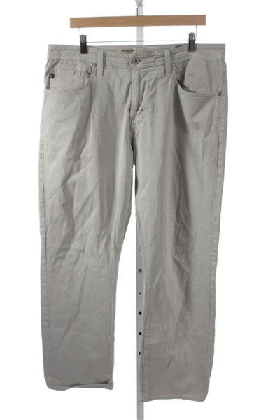 AG Mens Chino Pants Gray Cotton Size 36