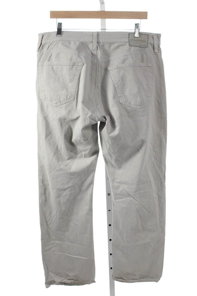 AG Mens Chino Pants Gray Cotton Size 36