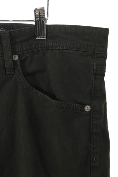 AG Mens Chino Pants Green Cotton Button Size 36