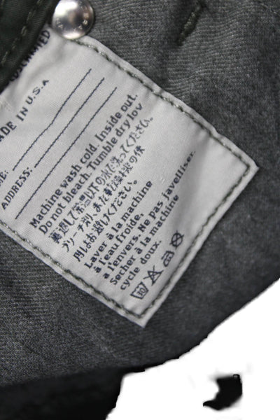 AG Mens Chino Pants Green Cotton Button Size 36