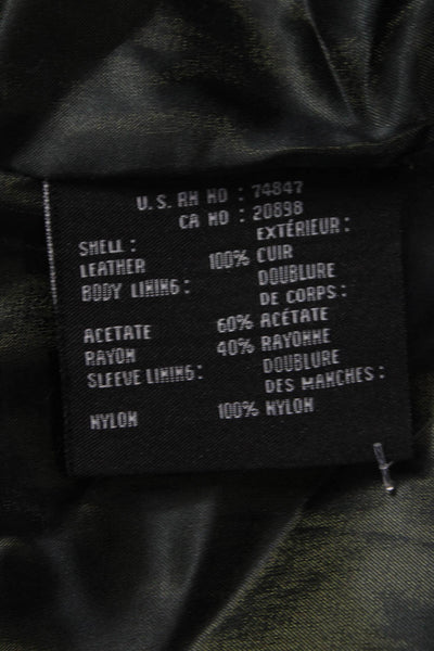 Marc New York Mens Leather Button Jacket Black Size M