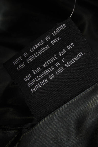 Marc New York Mens Leather Button Jacket Black Size M