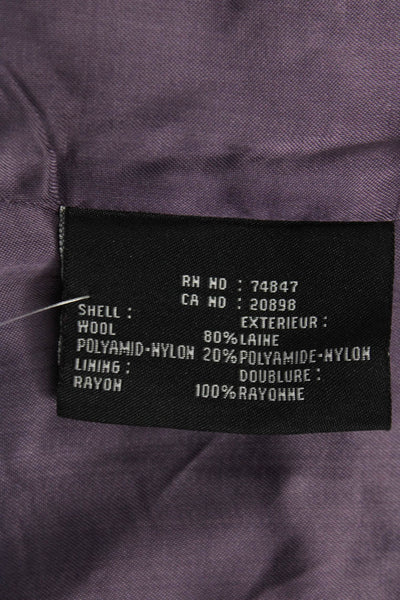 Andrew Marc Women Overcoat Black Wool Zip Closure Size M