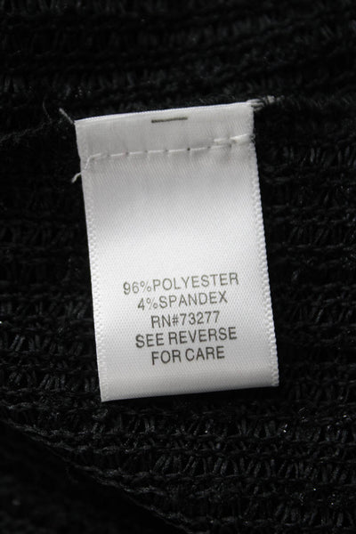 Simply Vera Vera Wang Womens Shrug Sweater Black 3/4 Sleeve Round Neck Size M