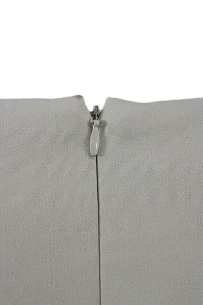 Calvin Klein Women Sheath Dress Beige Boat Neck Polyester Size 14