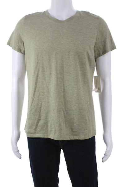 Vince Mens Green V-Neck Pima Cotton T-Shirt Size XL