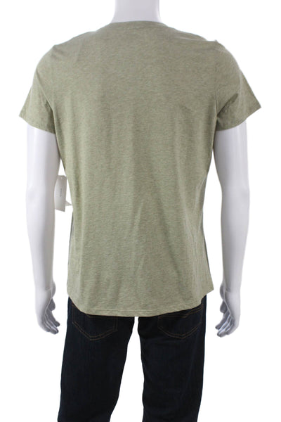 Vince Mens Green V-Neck Pima Cotton T-Shirt Size XL
